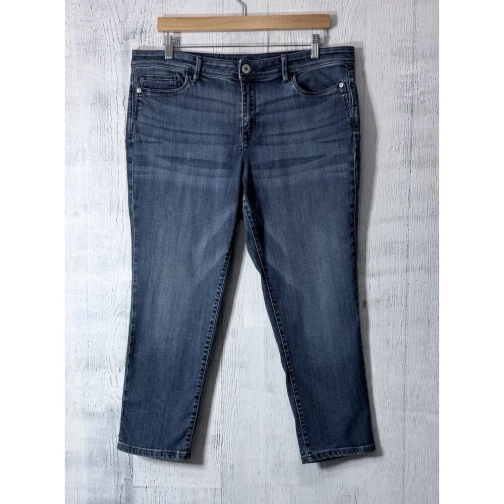 J. Jill Womens Authentic Fit Slim Ankle Denim Blue Jeans Womens 16P (Fit 36x25)